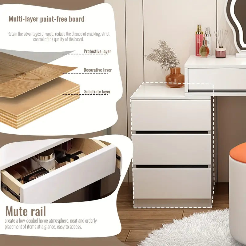 Sminkbord med Spegel – Maison Belle Vanity