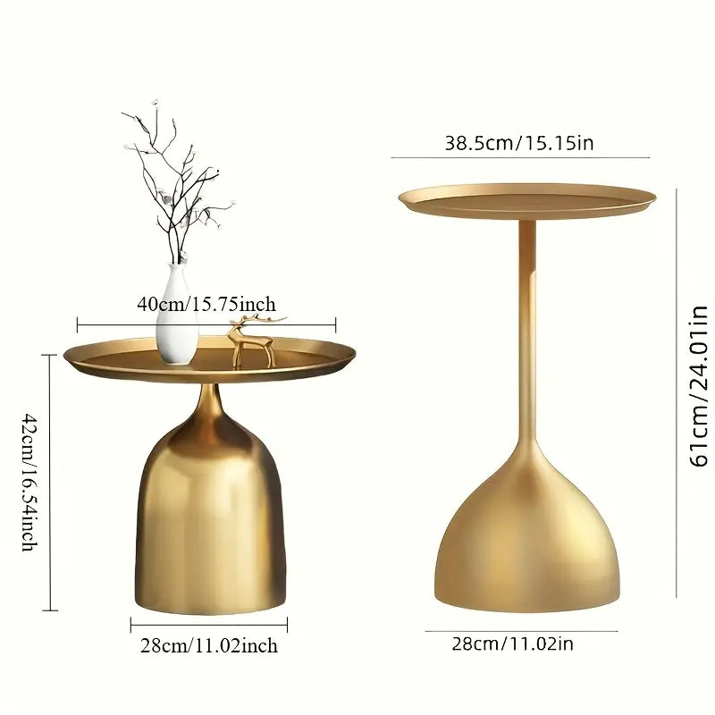 Sidobord i Guld – Art Deco Design, Finns i Två Höjder